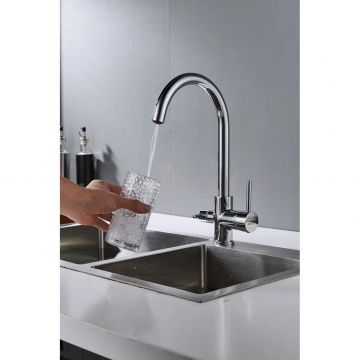 Смеситель для кухни с подключением фильтра Shevanik S128, хром