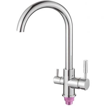 Смеситель для кухни с подключением фильтра Shevanik (Шеваник) S168, хром