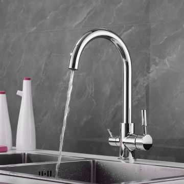 Смеситель для кухни с подключением фильтра Shevanik (Шеваник) S168, хром