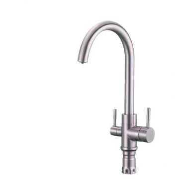 Смеситель для кухни с подключением фильтра Shevanik (Шеваник) S168B, сатин