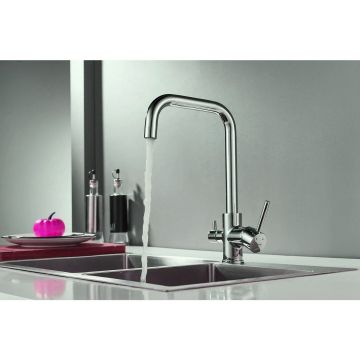 Смеситель для кухни с подключением фильтра Shevanik (Шеваник) S228, хром