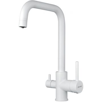 Смеситель для кухни с подключением фильтра Shevanik (Шеваник) S228C, белый