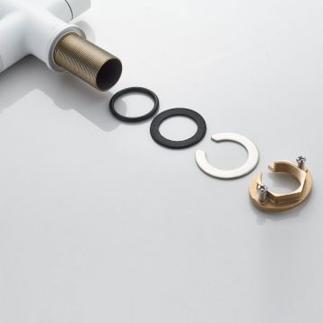 Смеситель для кухни с подключением фильтра Shevanik (Шеваник) S228C, белый