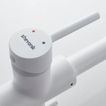 Смеситель для кухни с подключением фильтра Shevanik (Шеваник) S228C, белый