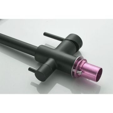 Смеситель для кухни с подключением фильтра Shevanik (Шеваник) S228H, черный