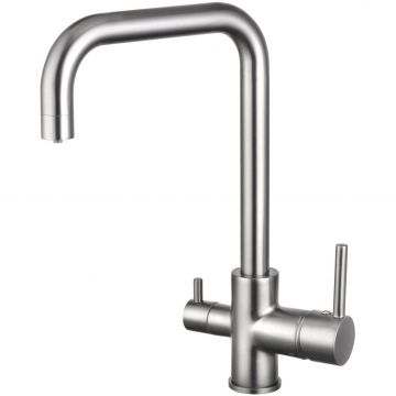 Смеситель для кухни с подключением фильтра Shevanik (Шеваник) S228L, сатин