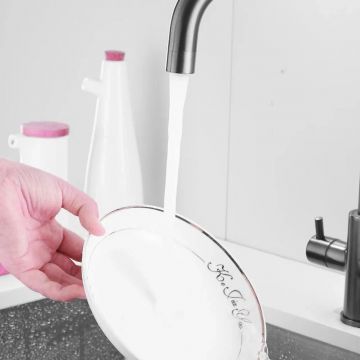 Смеситель для кухни с подключением фильтра Shevanik (Шеваник) S228T, оружейная сталь