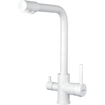 Смеситель для кухни с подключением фильтра Shevanik (Шеваник) S328C, белый