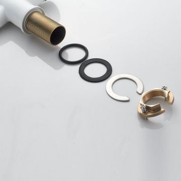 Смеситель для кухни с подключением фильтра Shevanik (Шеваник) S328C, белый