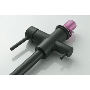 Смеситель для кухни с подключением фильтра Shevanik (Шеваник) S328H, черный