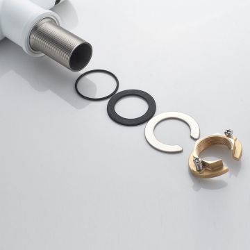 Смеситель для кухни с подключением фильтра Shevanik (Шеваник) S468C, белый