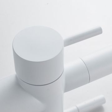 Смеситель для кухни с подключением фильтра Shevanik (Шеваник) S468C, белый