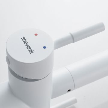 Смеситель для кухни с подключением фильтра Shevanik (Шеваник) S468C, белый