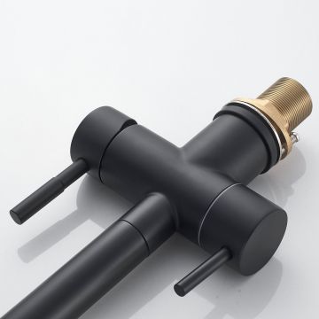 Смеситель для кухни с подключением фильтра Shevanik (Шеваник) S468H, черный