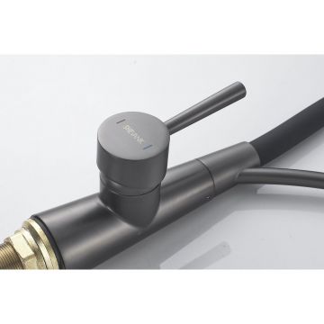 Смеситель для кухни с подключением фильтра Shevanik (Шеваник) S743T-3, оружейная сталь/черный