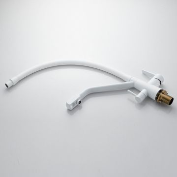 Смеситель для кухни с подключением фильтра Shevanik (Шеваник) S968C, белый