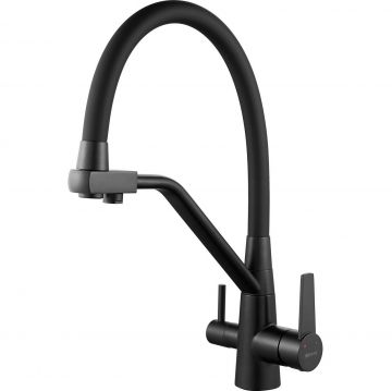 Смеситель для кухни с подключением фильтра Shevanik (Шеваник) S968H, черный