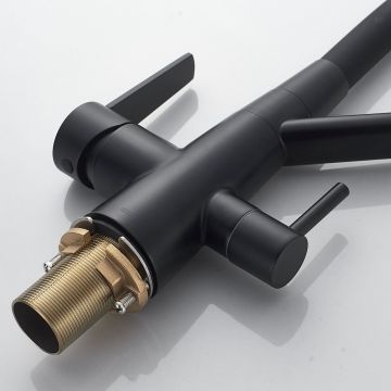 Смеситель для кухни с подключением фильтра Shevanik (Шеваник) S968H, черный