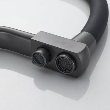 Смеситель для кухни с подключением фильтра Shevanik (Шеваник) S968T, оружейная сталь