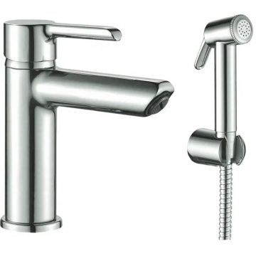 Смеситель для раковины с гигиеническим душем Shevanik (Шеваник) S6071, хром