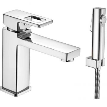 Смеситель для раковины с гигиеническим душем Shevanik (Шеваник) S8271, хром