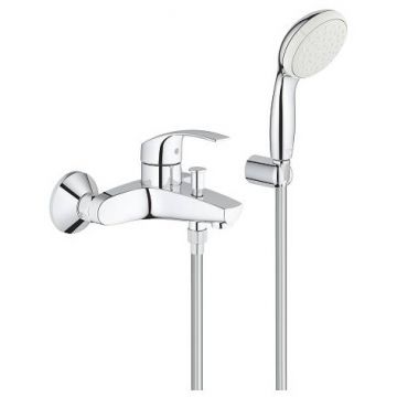 Смеситель для ванны Grohe (Гроэ) Eurosmart с душевым гарнитуром, хром (3330220A)