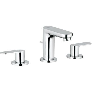 Смеситель для раковины Grohe Eurosmart Cosmopolitan на 3 отверстия с донным клапаном, хром (20187000)