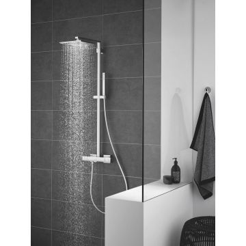 Душевая система с термостатом для настенного монтажа, Grohe Euphoria Cube System 230, хром, (26087000)