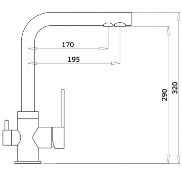 Смеситель Ganzer (Ганзер) Rein для кухни хром GZ 16025