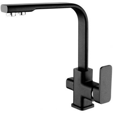 Смеситель Ganzer (Ганзер) Stefan для кухни с фильтром черный GZ12025-C