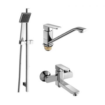 Душевой комплект 3 в 1 Ganzer (Ганзер) STEFAN GZ12037 Хром
