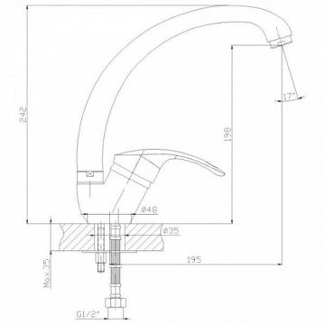 Смеситель Ganzer (Ганзер) Leon для кухни сатин GZ 10021g