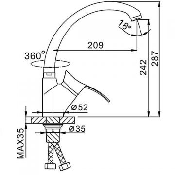 Смеситель для кухни Frap F4101-11 черный