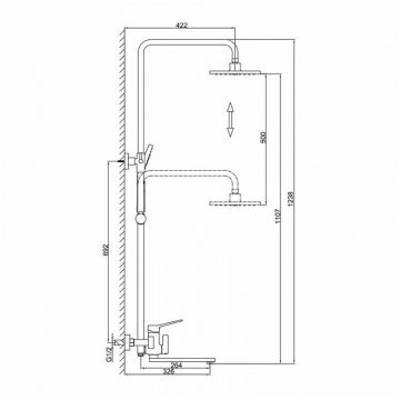 Душевая система Frap F2461 хром