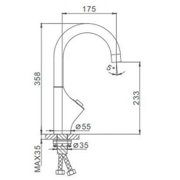 Смеситель для кухни Frap F4087 хром