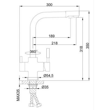 Смеситель для кухни под фильтр Frap F4352-4 бронза