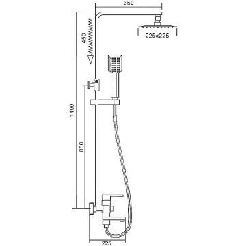 Душевая стойка Frap F2420 хром