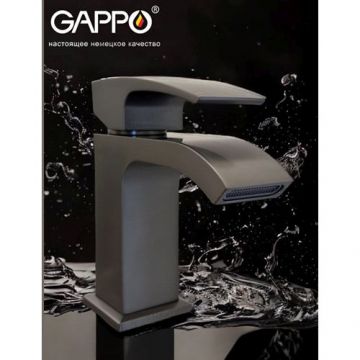 Смеситель для раковины Gappo G1007-9 оружейная сталь