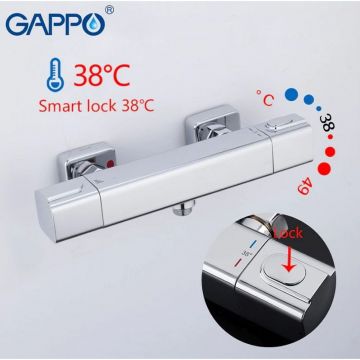 Смеситель для ванны с термостатом Gappo G2091 хром