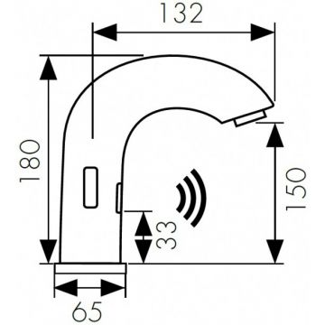 Смеситель Kaiser Sensor для раковин Хром (38421)