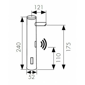 Смеситель Kaiser Sensor для раковин Хром (38521)