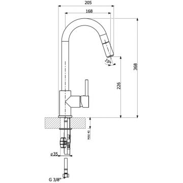 Смеситель Флорентина (Florentina) под камень Вита Av Капучино (33.22H.1210.306)