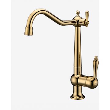 Смеситель для кухни Paulmark (Паульмарк) под фильтр Retro, золото, Re213226-G