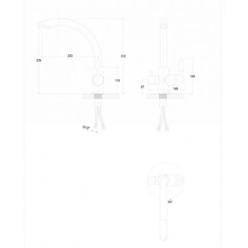 Смеситель для кухни Paulmark (Паульмарк) Essen Es213001-401BR антрацит