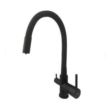 Смеситель Hansen (Хансен) для кухонных моек под фильтр черный HL15080-CC