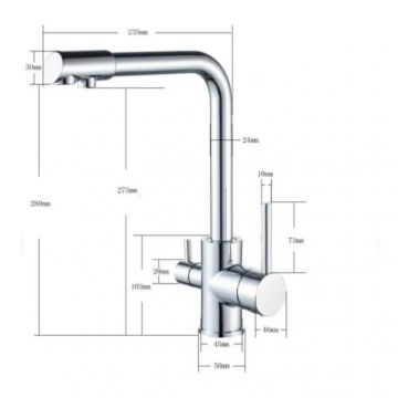 Смеситель Hansen (Хансен) для кухонных моек под фильтр белый HN15085-F