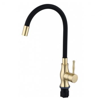 Смеситель Hansen (Хансен) для кухни с гибким изливом 59032-DC бронза/черный