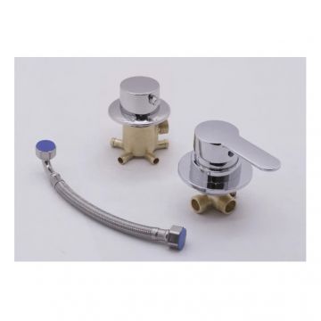 Смеситель Hansen (Хансен) для душевой кабины под штуцер 38024 хром