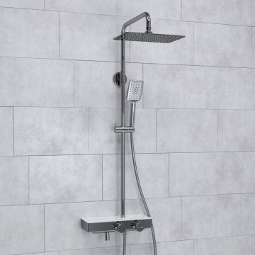 Душевой комплект с термостатическим смесителем Wasserkraft (Васеркрафт) Aller A113.069.126.CH Thermo хром