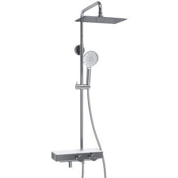 Душевой комплект с термостатическим смесителем Wasserkraft (Васеркрафт) Aller A113.069.127.CH Thermo хром
